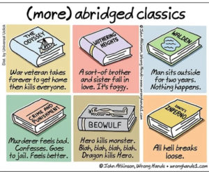 abridged classics with funny one line titles