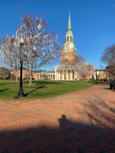 the Quad the morning after the double overtime win over #7 Duke