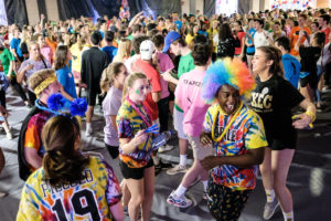 Wake Forest students dance in the Sutton Center to raise money for cancer research in the annual Wake n Shake event on Saturday, March 23, 2019.