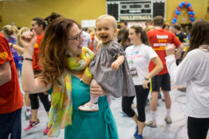 Wake Forest students dance to raise money for cancer research during the ninth annual Wake n Shake event in Reynolds Gym on Saturday, March 22, 2014.