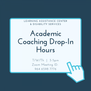 Academic Coaching Drop In Hours