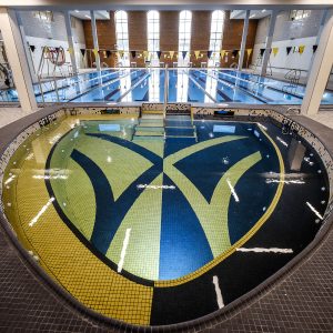 A view of the new pool and aquatics area in the renovated Reynolds Gym on the campus of Wake Forest University, Thursday, March 22, 2018.
