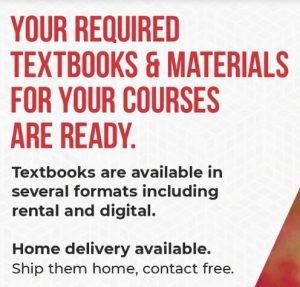 Shop your textbooks at the Bookstore