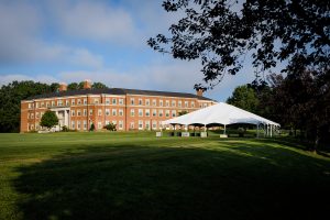 tent set up outside of Farrell Hall