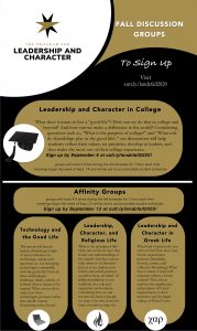 Leadership and Character fall 2020 discussion groups