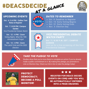Deacs Decide events for week of October 5