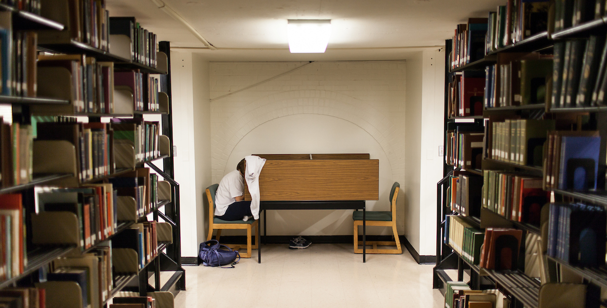Wake Forest students study in the Z. Smith Reynolds Library during final exam week on Wednesday, December 12, 2012.