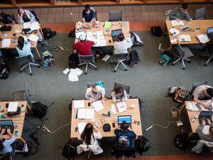 Wake Forest students study for final exams in the Z. Smith Reynolds Library on Monday, May 6, 2013.