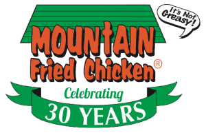 Mountain fried chicken logo