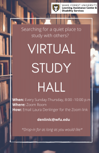 Virtual Study Hall flyer
