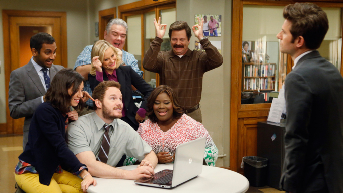 Parks and Rec tv show cast photo