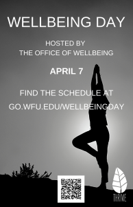 Wellbeing day schedule for 4/7/21