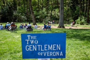 The Wake Forest Theatre presents The Two Gentlemen of Verona, by William Shakespeare, outdoors on campus in front of a socially distanced live audience, on the campus of Wake Forest University, Sunday, April 11, 2021.