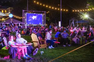 Fireside on Manchester is full of students watching Wakechella