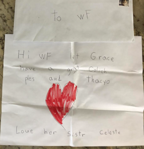 Celeste's letter to her big sister