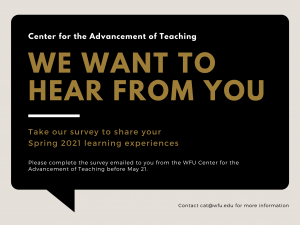 Center for the Advancement of Teaching survey info