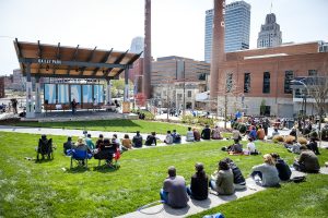 Wake Forest hosts a poetry reading at Bailey Park in downtown Winston-Salem to celebrate the birthday of professor Maya Angelou, on Sunday, April 8, 2018.