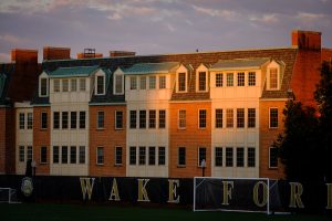 Polo Residence Hall, on the campus of Wake Forest University, early on the morning of Wednesday, June 16, 2021.