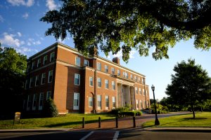 Farrell Hall, on the campus of Wake Forest University, early on the morning of Wednesday, June 16, 2021.