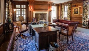 An interior view of R.J. Reynolds' personal study in Reynolda House Museum of American Art, photographed on Monday, February 27, 2017.