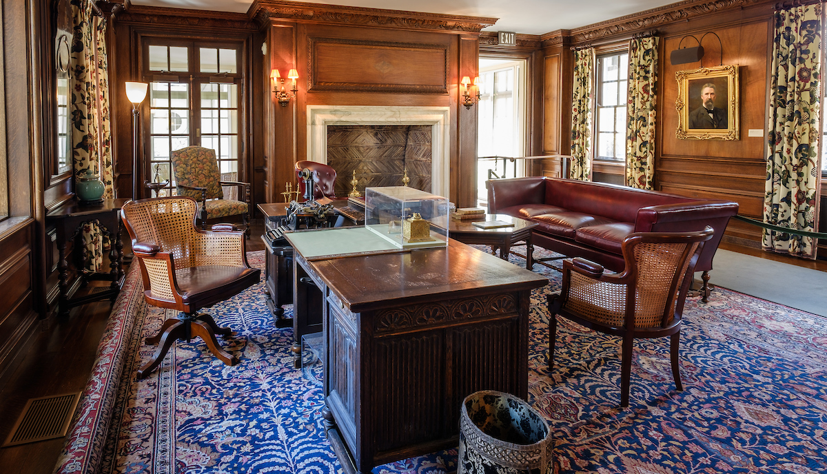 An interior view of R.J. Reynolds' personal study in Reynolda House Museum of American Art, photographed on Monday, February 27, 2017.