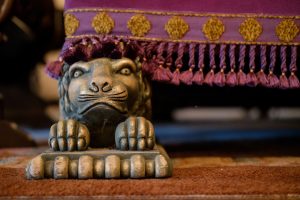 A detail view of the sofa feet in Reynolda House Museum of American Art, photographed on Monday, February 27, 2017.