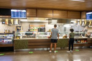 Students have lunch in North Dining Hall on Monday, August 17, 2020.