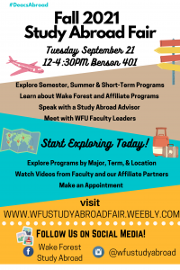 Fall 2021 study abroad fair poster