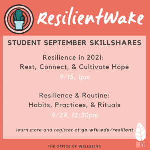 Resilient Wake Fall 2021 skillshares series poster