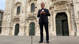 Andrea Bocelli's concert for hope at the empty Milan Cathedral