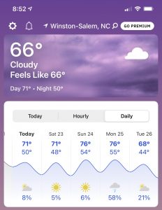 weather forecast 10/22-26/21