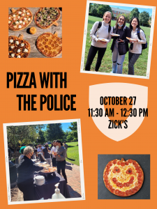 Pizza with the Police event on 10/27