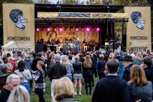 Wake Forest hosts the annual Party So Dear at Homecoming 2021, on Manchester Plaza on Friday, October 29, 2021. The Commodores perform.