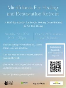 Mindfulness retreat flyer