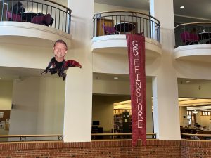 Instead of Gryffindore, it is Gryffinshore, for Dean Shore, the campus barber
