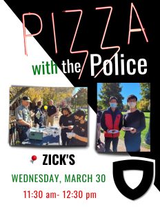 Pizza with the Police flyer - 3/30/22