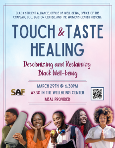 Touch Taste and Healing event for students of color