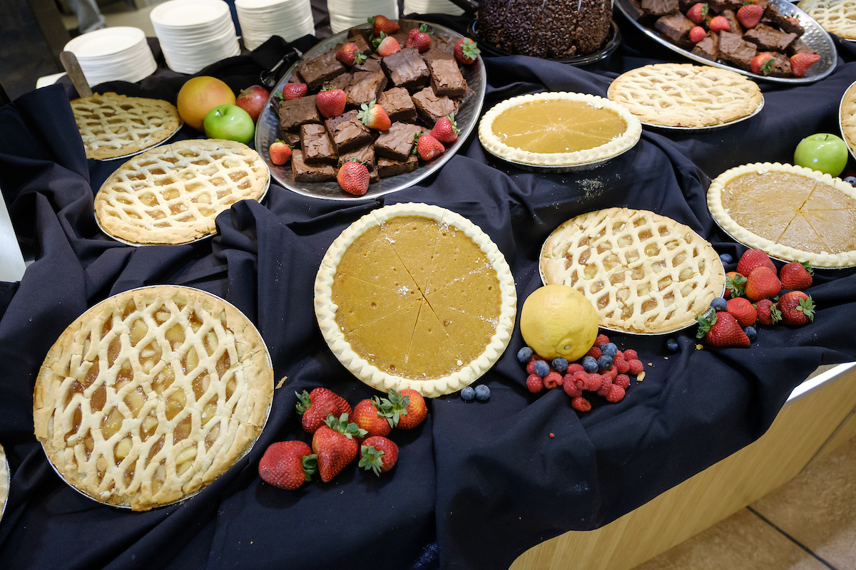Wake Forest holds Pitsgiving, the annual Thanksgiving meal in the main cafeteria that the students call the “Pit,”,  on the campus of Wake Forest University on Thursday, November 18, 2021.