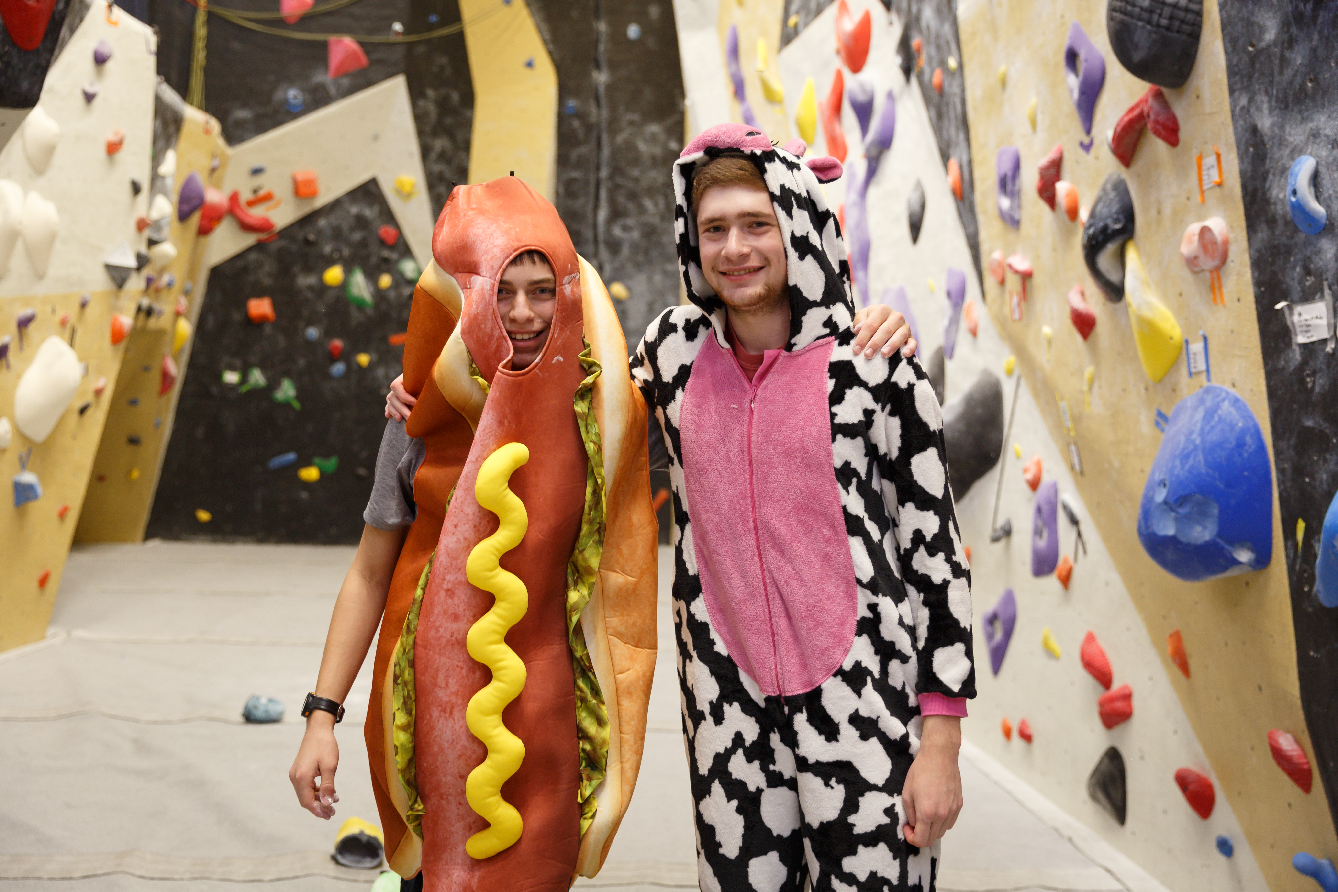 Wake Forest Student Climbing Club hosts the annual Halloween climb/party at Wellbeing Center climbing wall on October 31st, 2022.