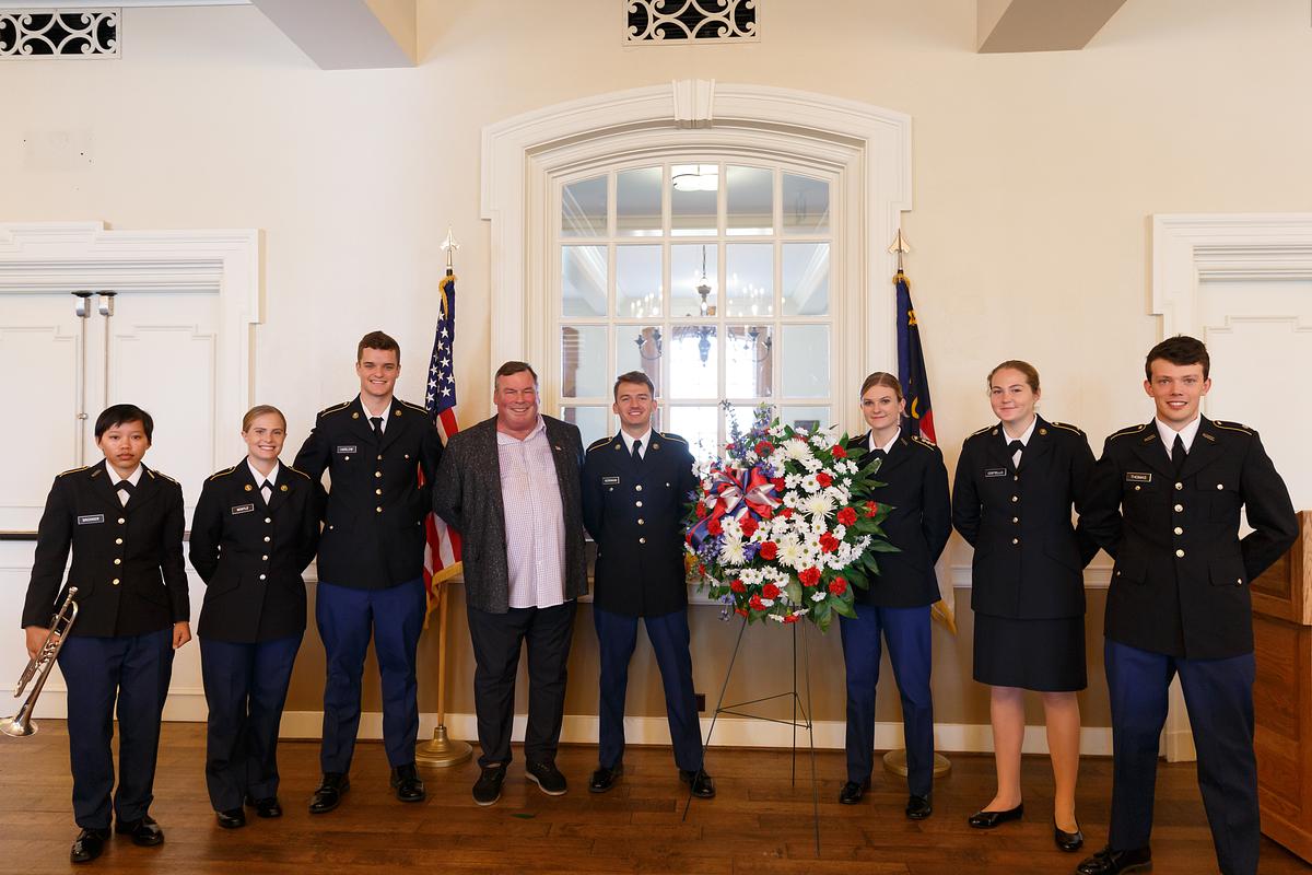 Army ROTC Battalions of Wake Forest University and Winston-Salem State University present Annual Veteran's Day Ceremony to honor those who have served at Magnolia Room, Reynolda Hall, Wake Forest University on November 11th, 2022.