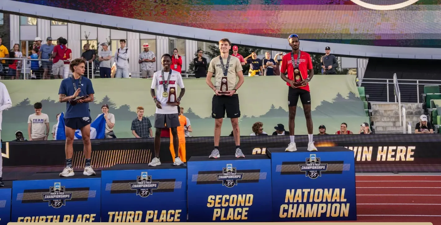 Rocky Hansen finished second in the 5000 meters at the NCAA Championships