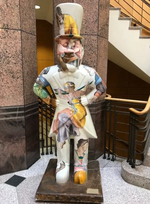 The Michaelangelo Deacon in the Benson Center atrium