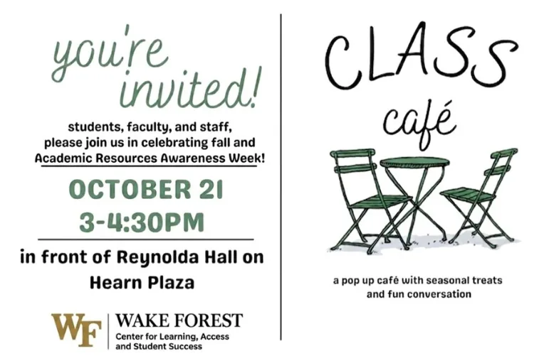 CLASS Cafe - Oct 21 3-4:30 pm on the Quad outside the CLASS office