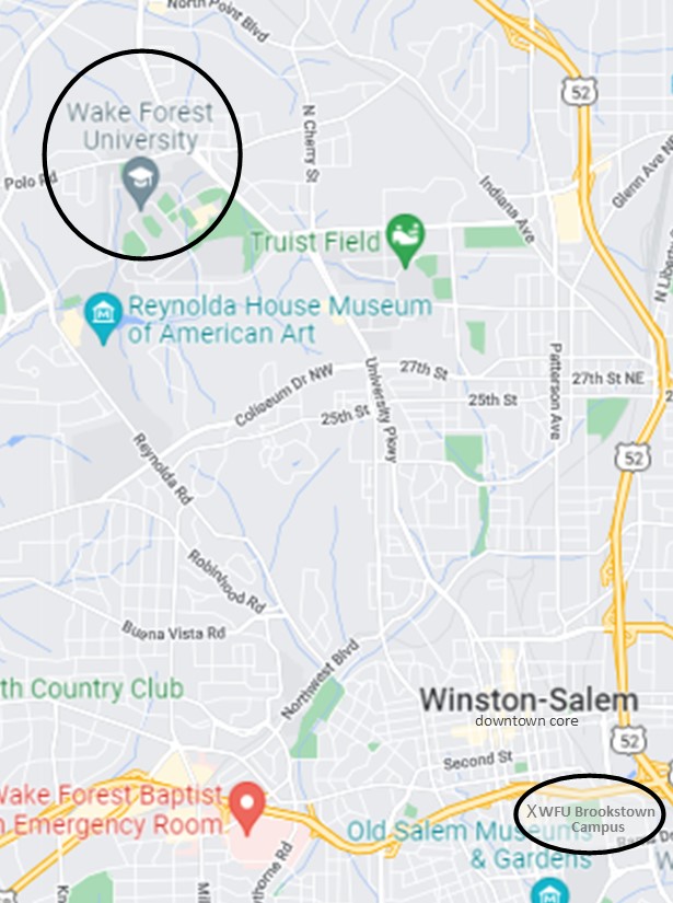 map of Winston-Salem