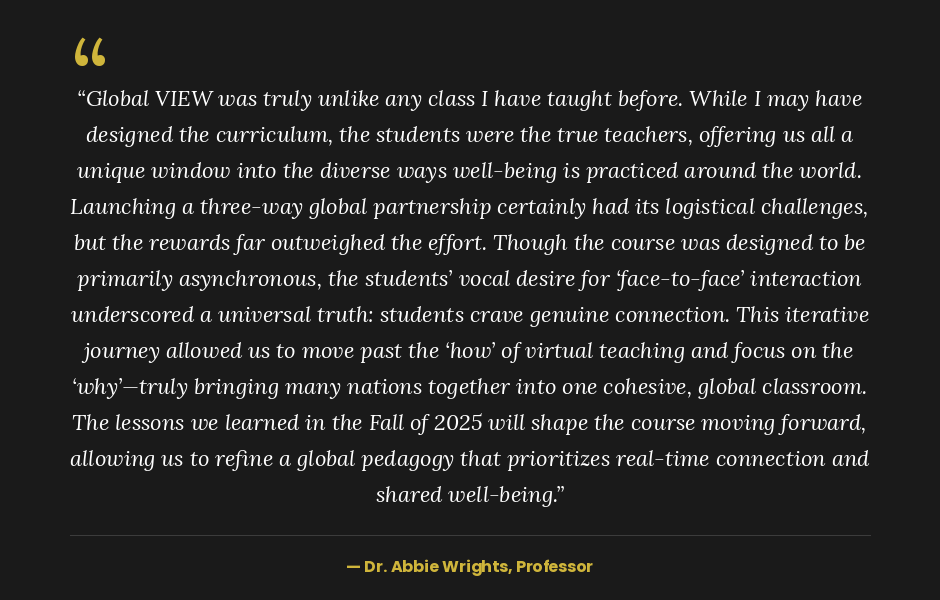 Quote from a Global VIEW student