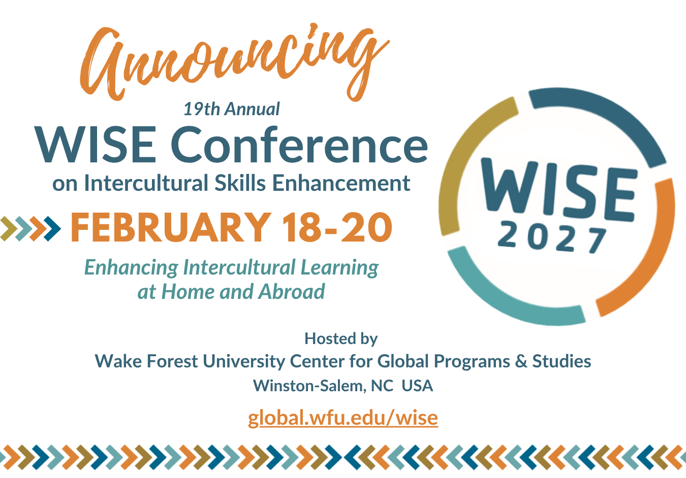 Dates for WISE 2027 announced: Feb. 18-20