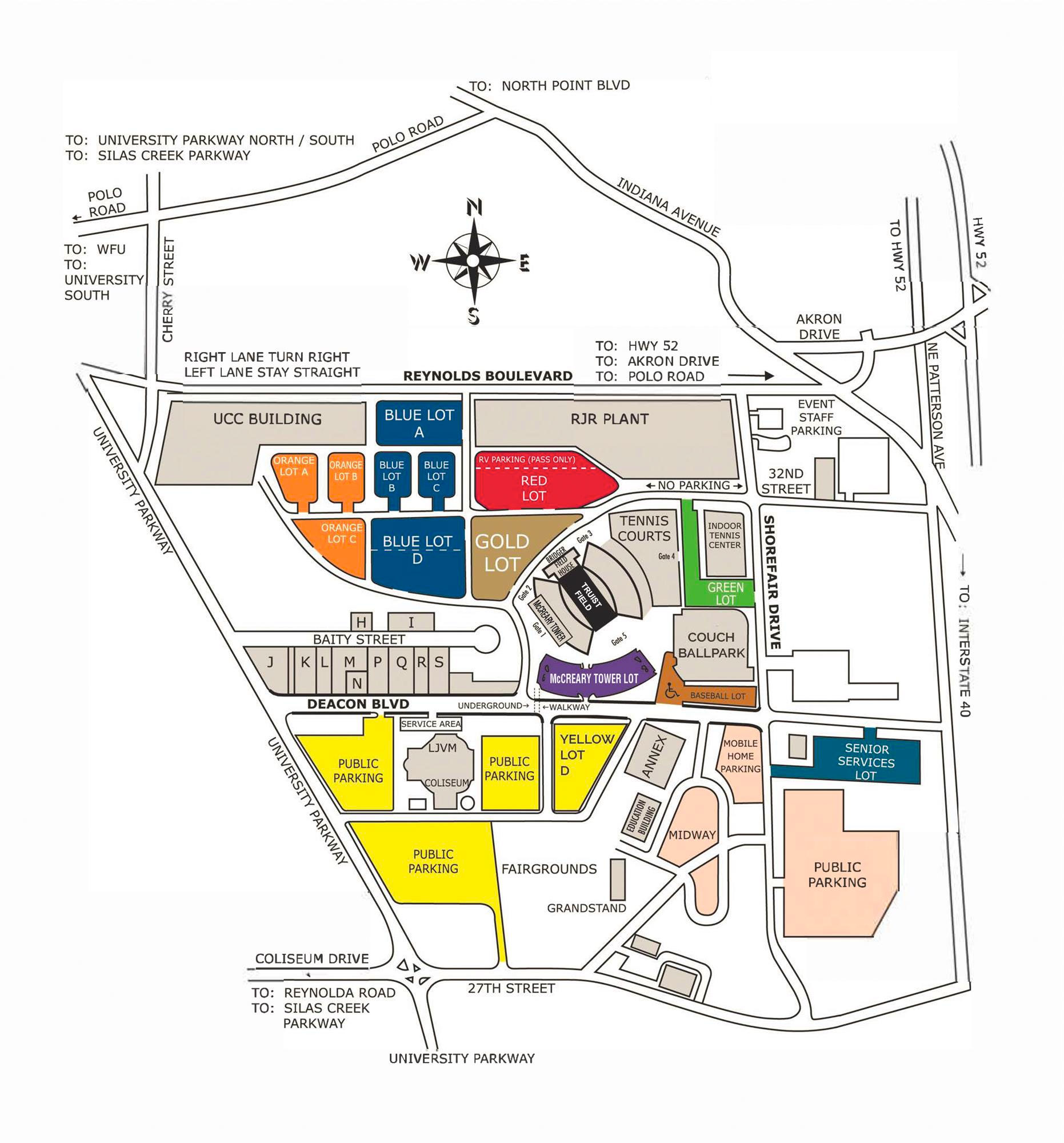 Wake Forest University Campus Map - Map