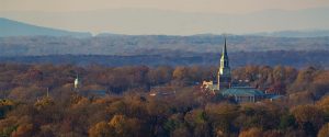Aerial view of Wake Forest University