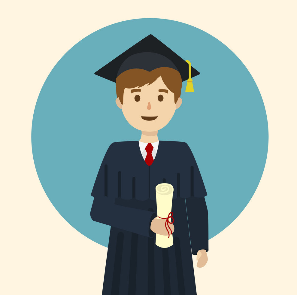 Graduate Student Cartoon Vector Office Of Wellbeing