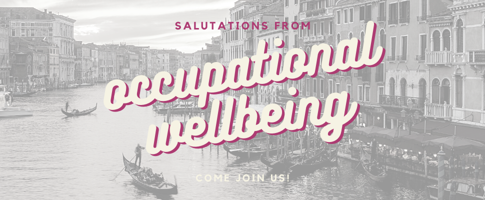 Image of skyline with title "occupational wellbeing"